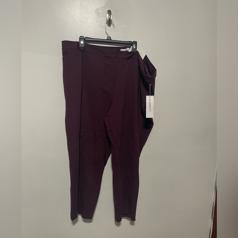 Liz Claiborne Emma Ankle-length. Mid-rise size 24w. New With Tags! Color Purple.